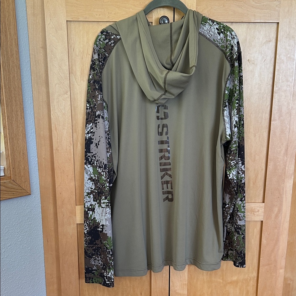 Striker Olive Green Camo Sleeve Hoodie - Picture 5 of 7